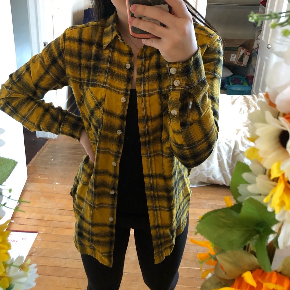 Yellow and black flannel
